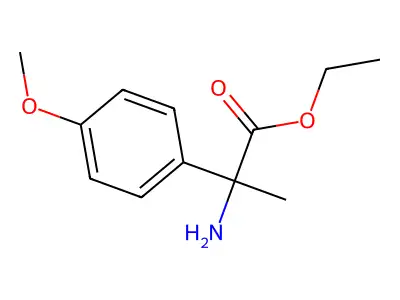 Ethyl 2-amino-2-(4-methoxyphenyl)propanoate structure