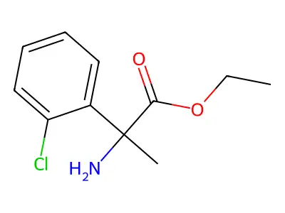 Ethyl 2-amino-2-(2-chlorophenyl)propanoate structure