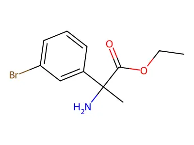 Ethyl 2-amino-2-(3-bromophenyl)propanoate structure