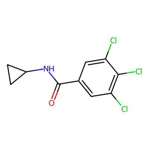 3,4,5-trichloro-N-cyclopropylbenzamide structure