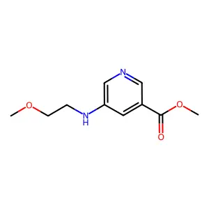 3-Pyridinecarboxylic acid,5-[(2-methoxyethyl)amino]-,methyl ester structure