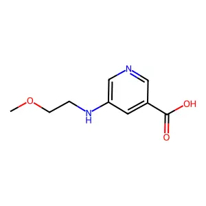 5-(2-甲氧基乙基氨基)吡啶-3-甲酸 structure