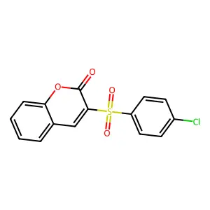 3-(4-chlorobenzenesulfonyl)-2H-chromen-2-one structure