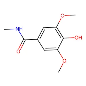 4-羟基-3,5-二甲氧基-N-甲基苯甲酰胺 structure