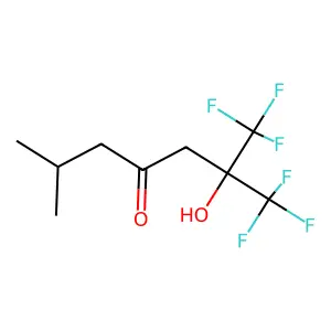 1,1,1-Trifluoro-2-hydroxy-6-methyl-2-(trifluoromethyl)-4-heptanone structure