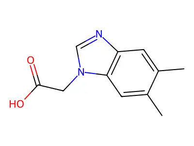 (5,6-二甲基-1H-苯并咪唑-1-基)乙酸 structure