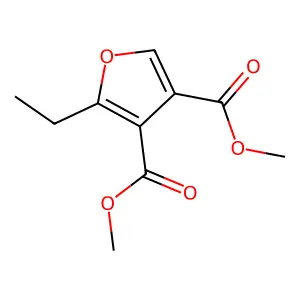 Dimethyl 2-ethylfuran-3,4-dicarboxylate structure