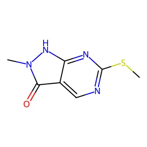 2-Methyl-6-(methylthio)-1,2-dihydro-3h-pyrazolo[3,4-d]pyrimidin-3-one structure