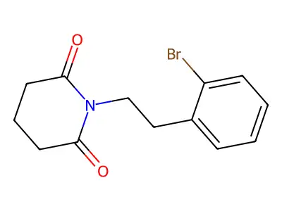 1-[2-(2-Bromophenyl)ethyl]piperidine-2,6-dione structure