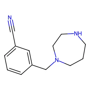 3-(1,4-二氮杂环庚烷-1-基甲基)苯甲腈 structure