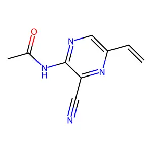 N-(3-氰基-5-乙烯基吡嗪基)乙酰胺 structure