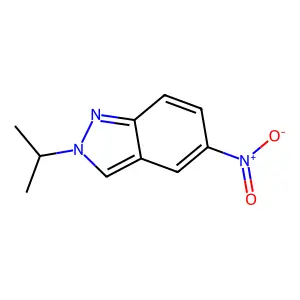 2-isopropyl-5-nitro-2H-indazole structure