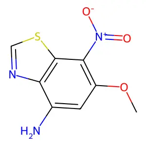 6-甲氧基-7-硝基苯并噻唑-4-胺 structure