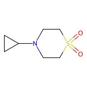 4-Cyclopropyl-1lambda6-thiomorpholine-1,1-dione structure