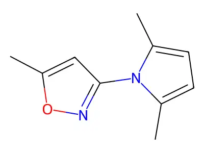 3-(2,5-dimethyl-1H-pyrrol-1-yl)-5-methylisoxazole structure