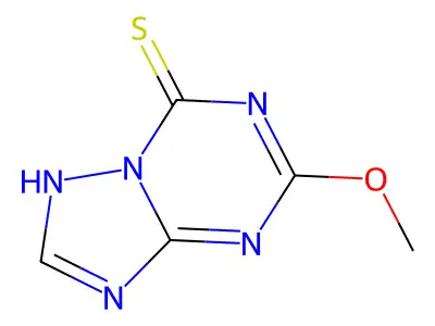 5-methoxy-[1,2,4]triazolo[1,5-a][1,3,5]triazine-7(1H)-thione structure