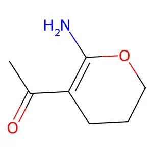 1-(6-amino-3,4-dihydro-2H-pyran-5-yl)ethanone structure