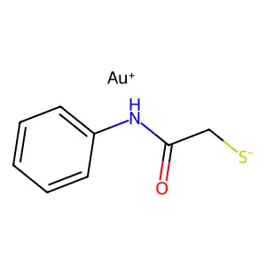 Acetamide, 2-mercapto-N-phenyl-, gold(1+) salt (1:1) structure