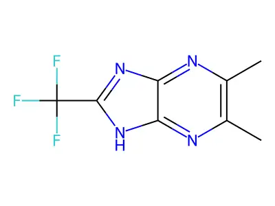 5,6-dimethyl-2-(trifluoromethyl)-1H-imidazo[4,5-b]pyrazine structure
