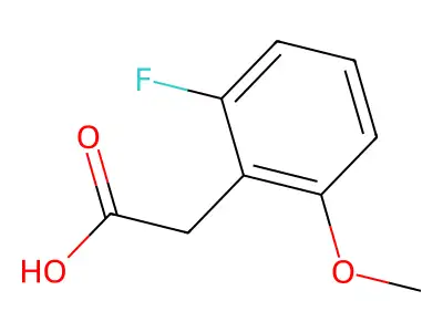 2-Fluoro-6-methoxyphenylacetic acid structure