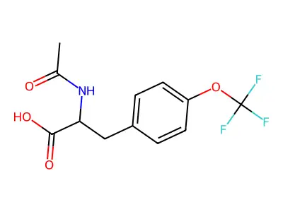 2-(Acetylamino)-3-[4-(trifluoromethoxy)phenyl]propanoic acid structure