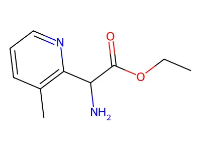 Ethyl 2-amino-2-(3-methylpyridin-2-yl)acetate structure