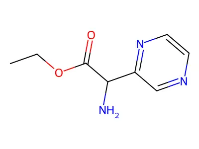 Ethyl 2-amino-2-(pyrazin-2-YL)acetate structure