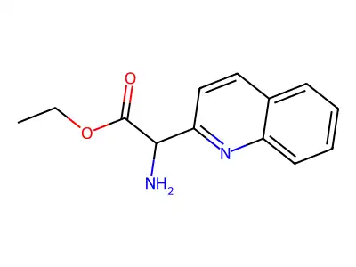 Amino-quinolin-2-YL-acetic acid ethyl ester structure