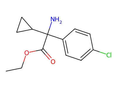 Ethyl 2-amino-2-(4-chlorophenyl)-2-cyclopropylacetate structure