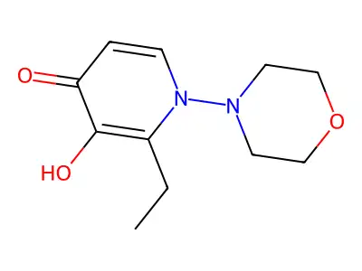 4(1h)-Pyridinone,2-ethyl-3-hydroxy-1-(4-morpholinyl)- structure