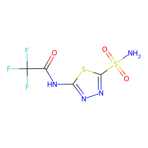 Acetamide, N-(5-(aminosulfonyl)-1,3,4-thiadiazol-2-yl)-2,2,2-trifluoro- structure
