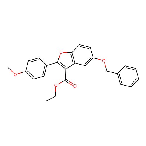 Ethyl 5-(benzyloxy)-2-(4-methoxyphenyl)-1-benzofuran-3-carboxylate structure