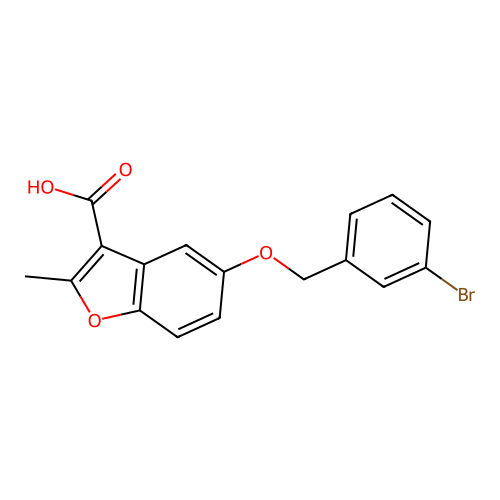 5-[(3-Bromobenzyl)oxy]-2-methyl-1-benzofuran-3-carboxylic acid structure