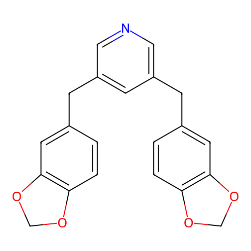 3,5-Bis(1,3-benzodioxol-5-ylmethyl)pyridine structure