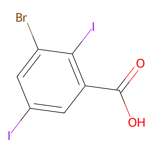 3-Bromo-2,5-diiodobenzoic acid structure