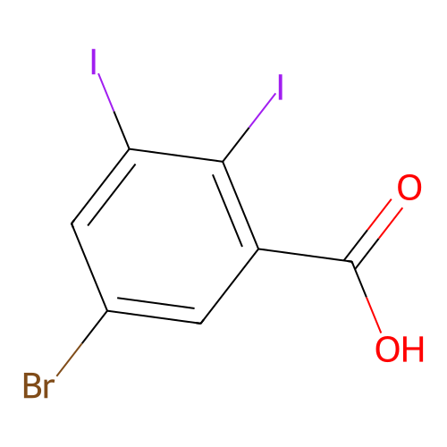 5-Bromo-2,3-diiodobenzoic acid structure