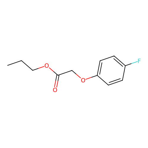 Propyl 2-(4-fluorophenoxy)acetate structure