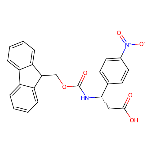 (S)-3-((((9H-Fluoren-9-yl)methoxy)carbonyl)amino)-3-(4-nitrophenyl)propanoic acid structure