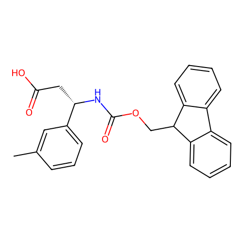 (S)-3-((((9H-Fluoren-9-yl)methoxy)carbonyl)amino)-3-(m-tolyl)propanoic acid structure