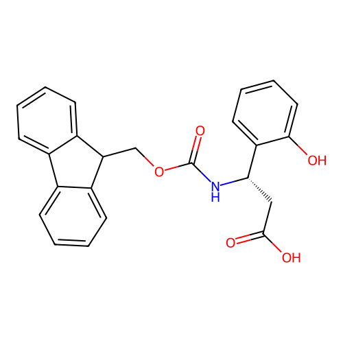 (S)-3-((((9H-Fluoren-9-yl)methoxy)carbonyl)amino)-3-(2-hydroxyphenyl)propanoic acid structure