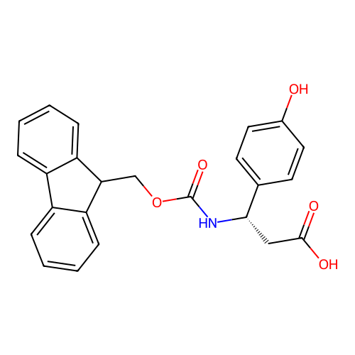 Fmoc-(S)-3-Amino-3-(4-hydroxy-phenyl)-propionic acid structure