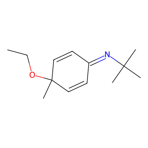 N-tert-butyl-4-ethoxy-4-methylcyclohexa-2,5-dien-1-imine structure