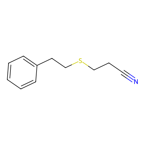 3-(2-Phenylethylsulfanyl)propanenitrile structure