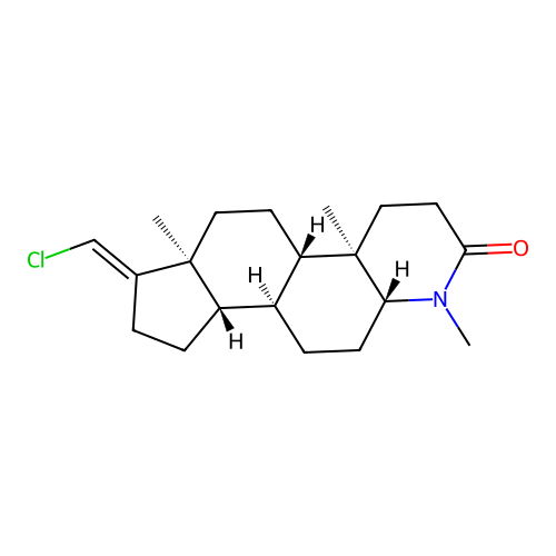 (E)-17-(Chloromethylene)-4-methyl-4-aza-5alpha-androstan-3-one structure