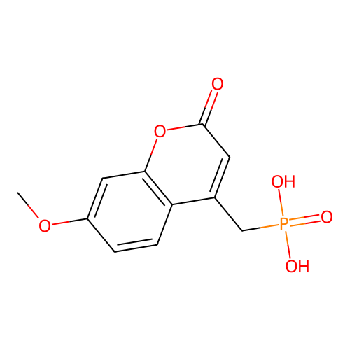 [(7-methoxy-2-oxo-2H-1-benzopyran-4-yl)methyl]phosphonic acid structure