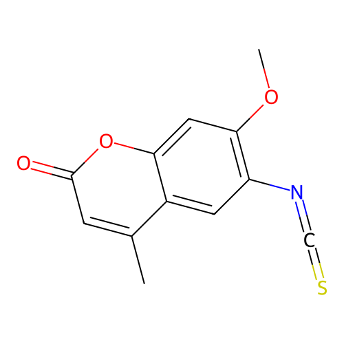 6-Isothiocyanato-7-methoxy-4-methylchromen-2-one structure