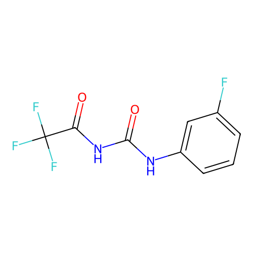 N-(3-fluorophenyl)-N'-(trifluoroacetyl)urea structure