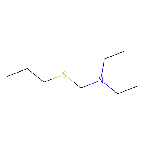 N-乙基-N-(丙硫基甲基)乙胺 structure