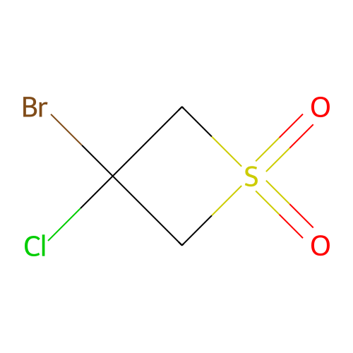 3-Bromo-3-chlorothietane 1,1-dioxide structure