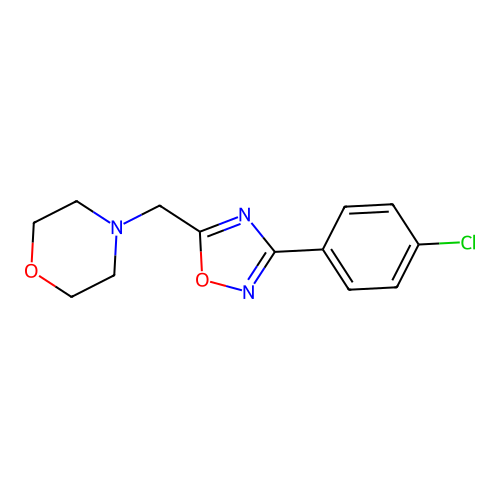 4-{[3-(4-Chlorophenyl)-1,2,4-oxadiazol-5-yl]methyl}morpholine structure